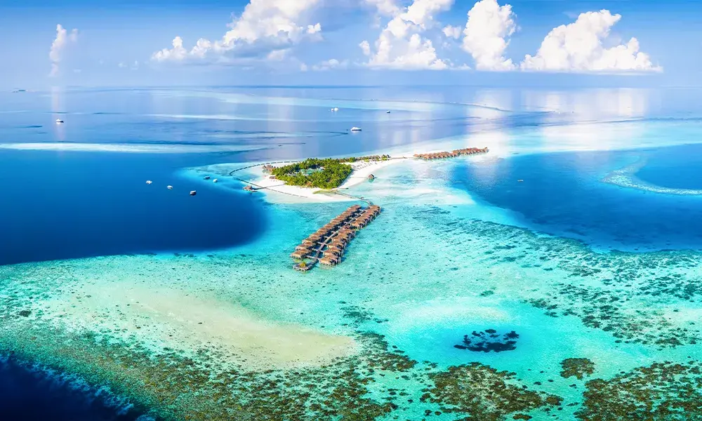 Vista panoramica di una isola delle Maldive | Eden Viaggi