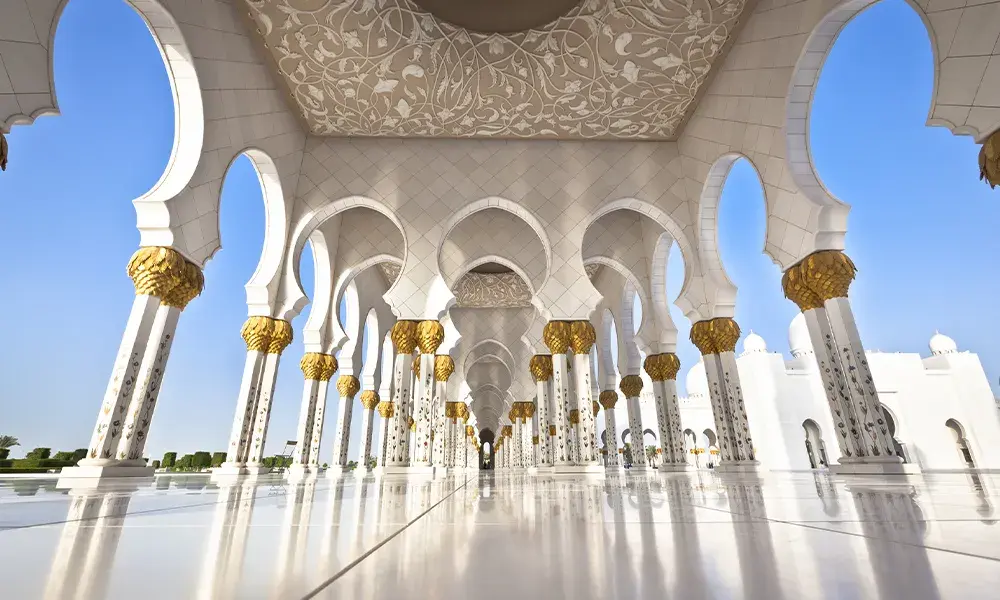 Dettaglio colonne Moschea Abu Dhabi | Eden Viaggi